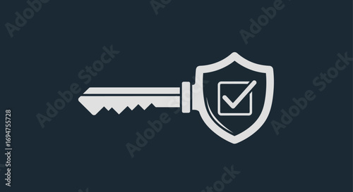 Secure Key Icon Safeguarding Data and Information Through Digital Security Measures