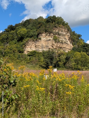 Quadro em tela Scenic Sandstone Bluff Landscape in Rural Wisconsin