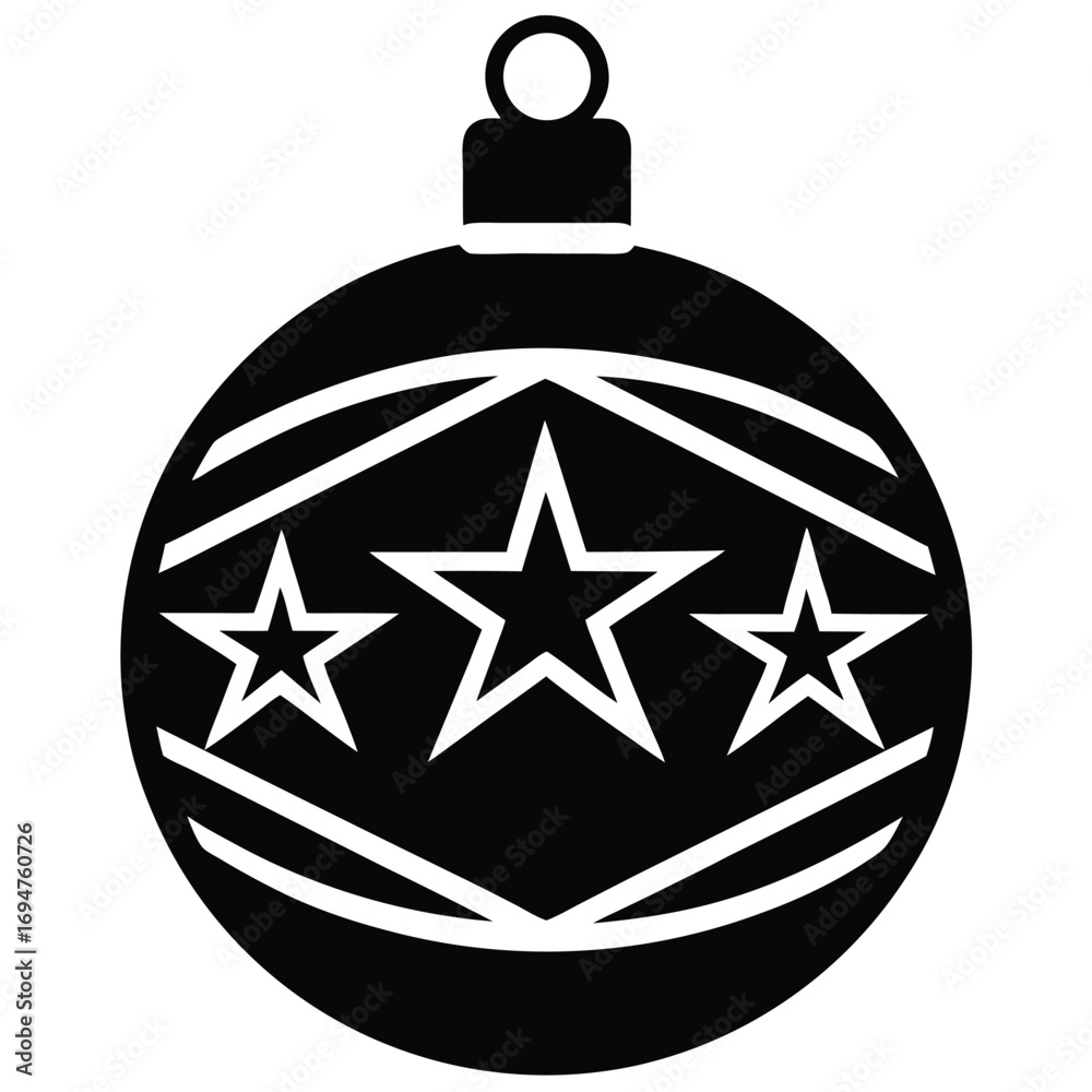Fototapeta premium christmas bauble vector icon