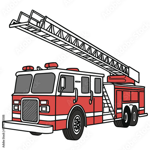 Fire Truck vector illustrator design