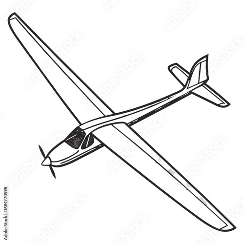 Glider Plane vector design