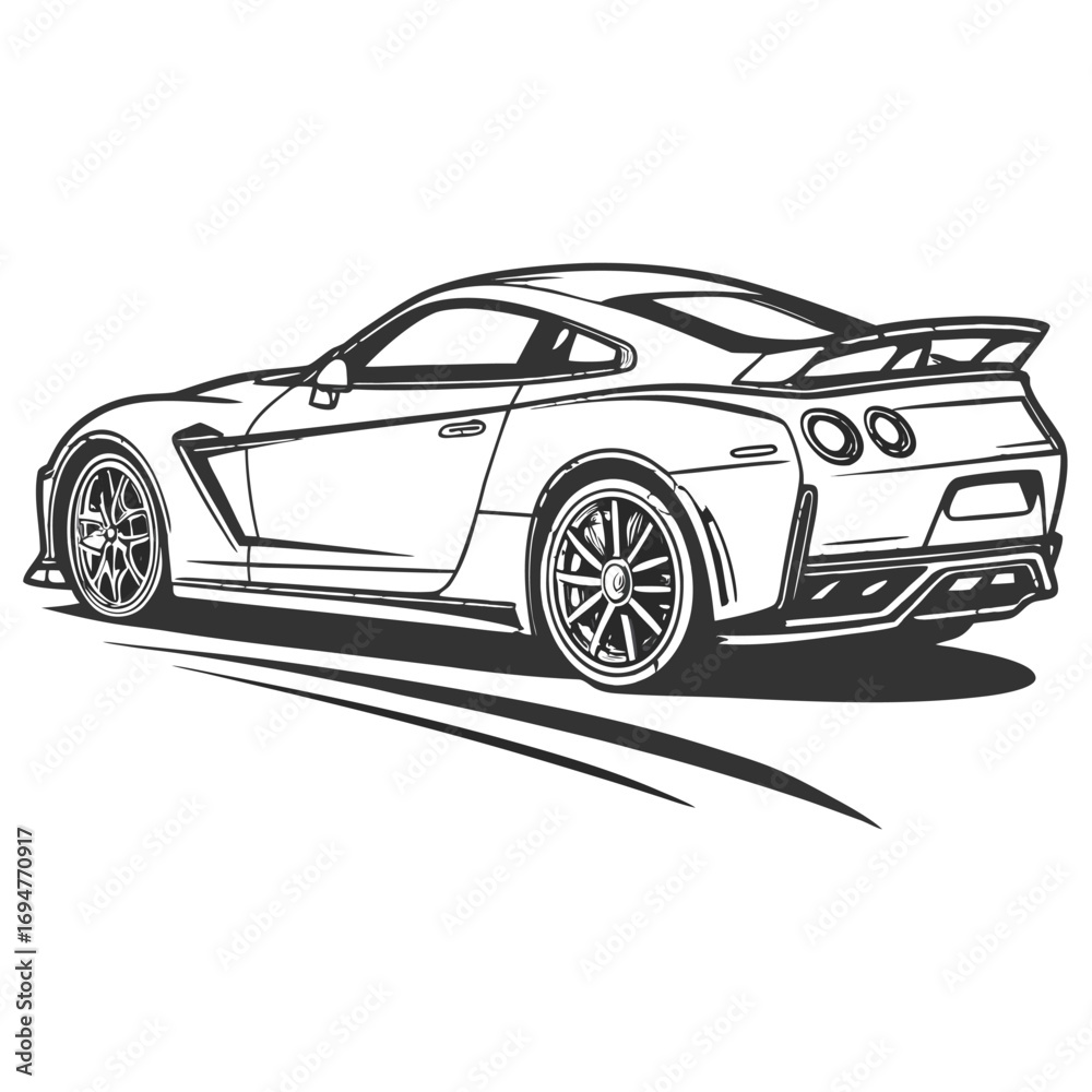 Fototapeta premium Sports Car vector illustrator design