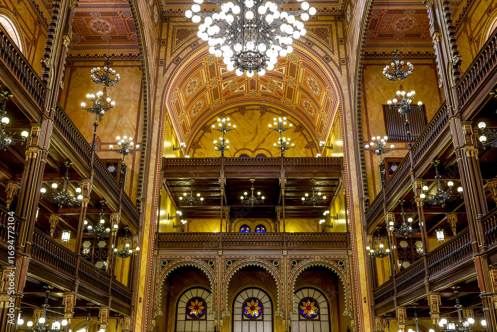 Obraz premium Great synagogue of Budapest, Hungary.