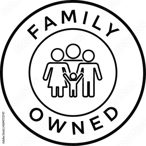 Simple circular emblem representing a family business or enterprise.
