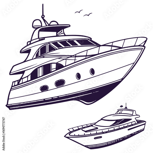 Yacht vector design