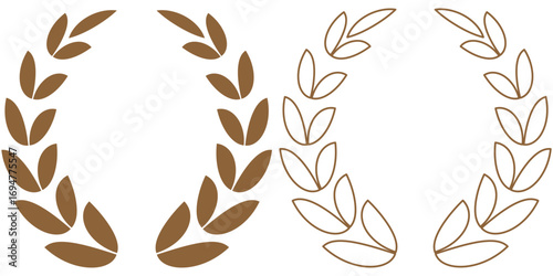 Farm wheat ears icon set. Durum wheat pasta label. Bakery logo. Organic wheat grain icon. Stylized black icons of wheat for print, product packaging, and agricultural business branding wheat plant