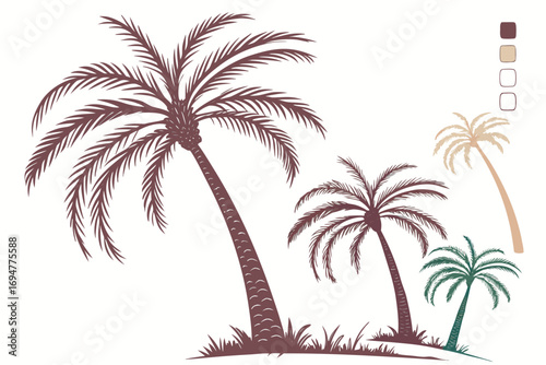 palm trees silhouettes