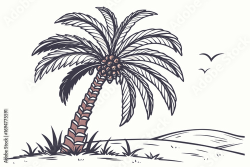 palm trees silhouettes