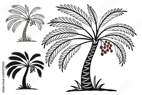 palm trees silhouettes