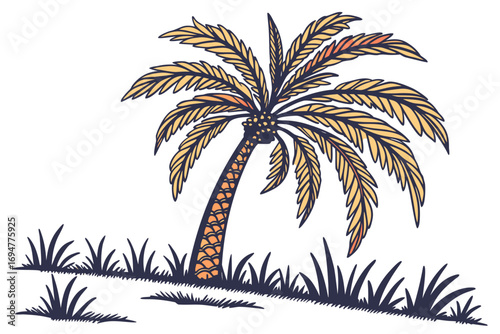 palm tree silhouette vector