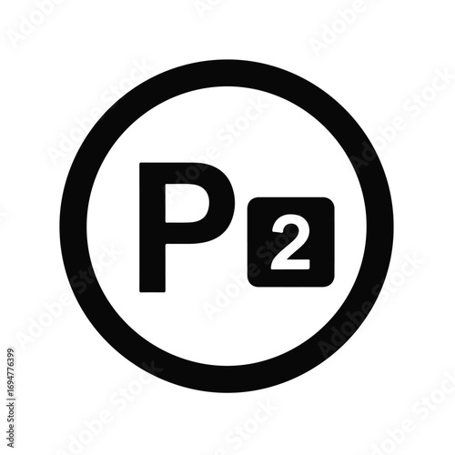 Parking Lot 2 Icon Simple Black and White Design
