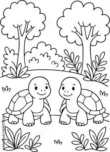 tortoise coloring page 44.eps