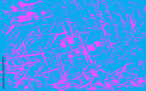 Blue grunge background with pink  scratches and distressed texture, perfect for posters, flyers, and creative design projects.