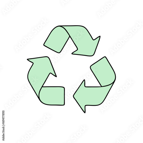 green recycle symbol vector illustration