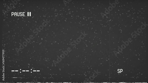 VHS video tape pause screen old movie 4k.