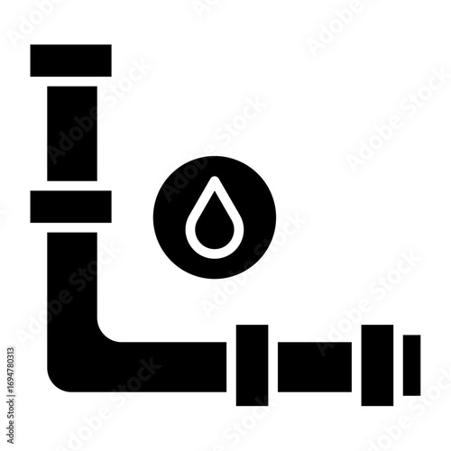 Water Pipe Vector Icon