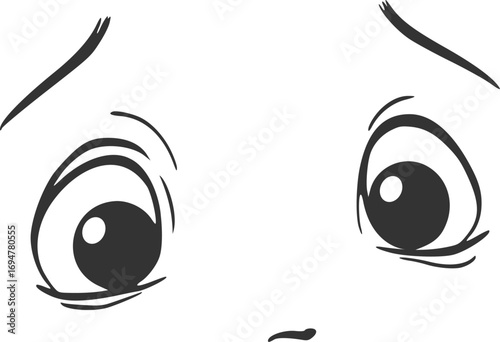 Design of adorable eyes looking