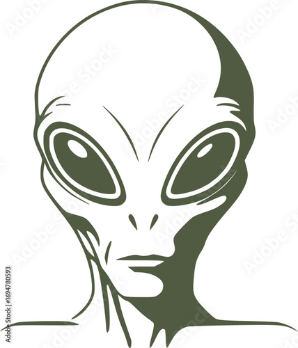 Design of creative alien head