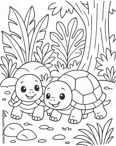 tortoise coloring page 56.eps