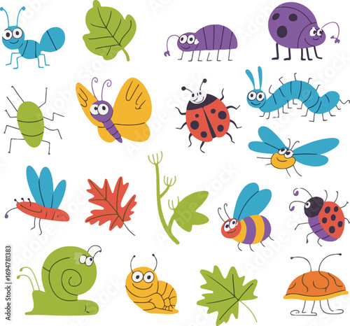 seamless pattern with insects