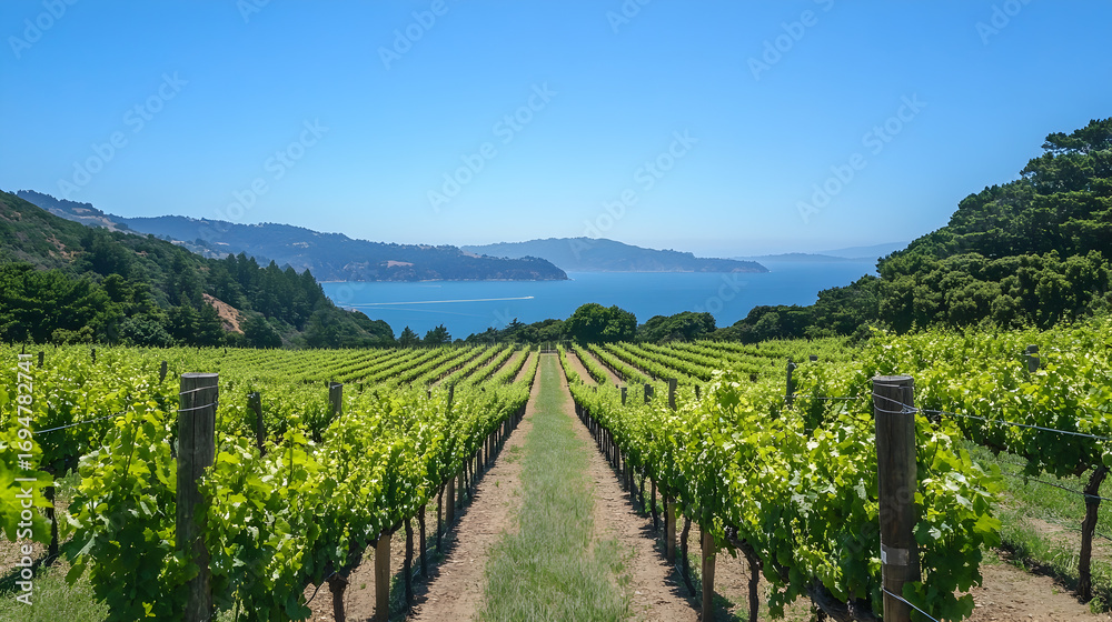 Fototapeta premium vineyard in tuscany italy