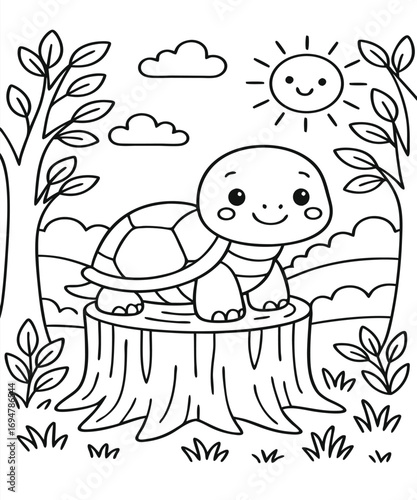 tortoise coloring page 70.eps