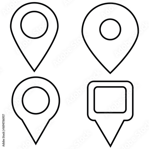 location icon. Map pin icon