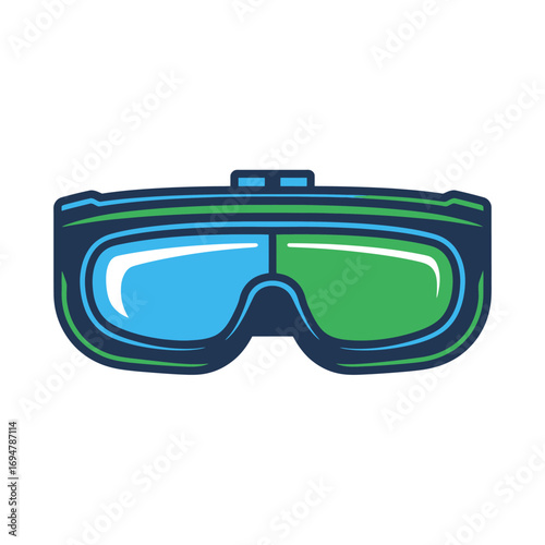 Stylized VR Goggles Illustration for Virtual Reality and Gaming Designs a Tech Inspired Artwork