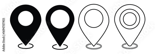 Location pin icons. Location pin icon collection