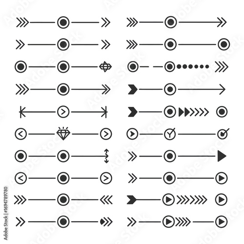 "Variety of Arrow Design Elements and Directional Icons"