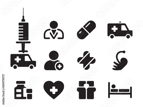 Surgery & Clinical Instruments Icon Pack – Vol.6