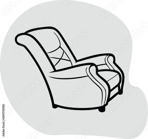 sofa icon on white