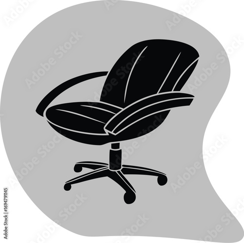 black and white chair vector