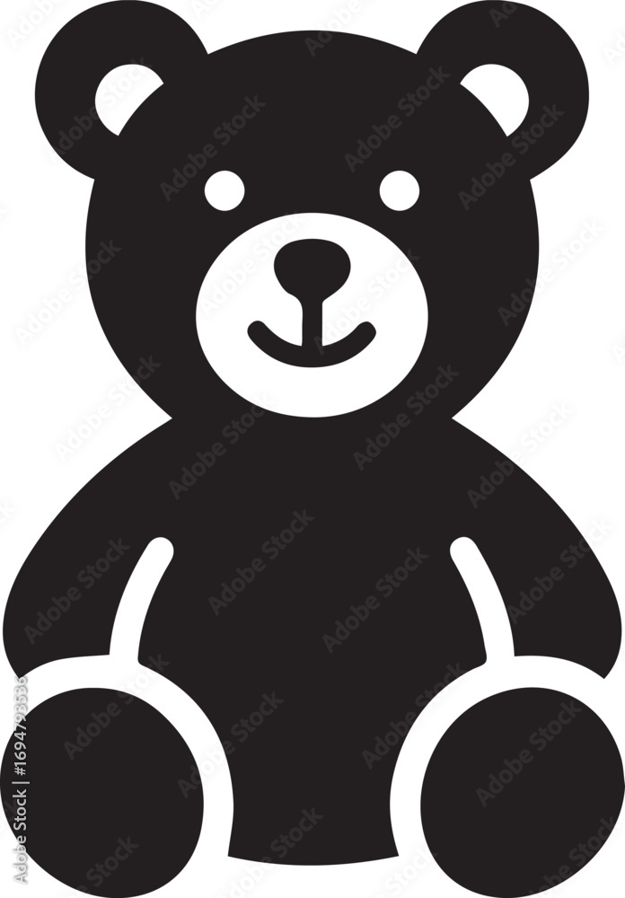 Obraz premium Teddy Bears Icon Vector Illustration