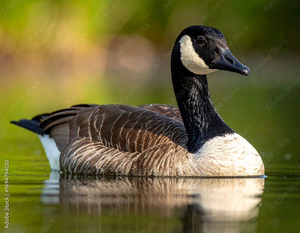 Obraz premium Canada goose on a pond (1)