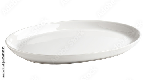 Oval white ceramic plate