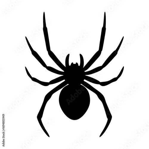 Spider silhouette vector illustration for halloween decoration creepy crawly arachnid design spooky