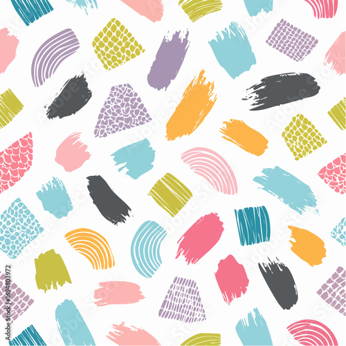 Colorful seamless background of square blobs on white background minimalist backgrounds
3
