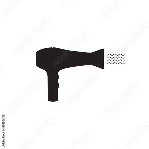 Black hair dryer silhouette