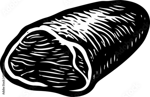 Vintage Beef Tenderloin Illustration for Gourmet Kitchen Art