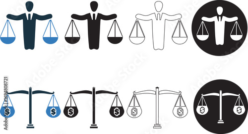 Business decision, law icon