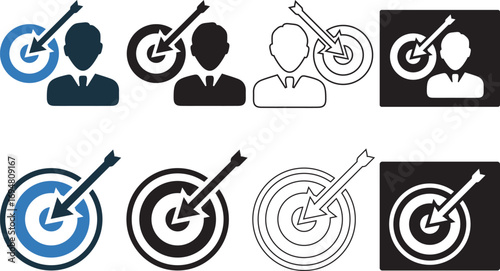 Business, goal, target icon