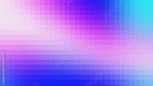 Abstract Grainy Pixelated Gradient Background with Vibrant Aurora Borealis and Retro Noise Texture