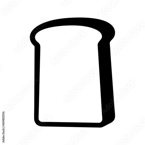 Isolated bread slice vector illustration for breakfast toast sandwich and bakery design elements