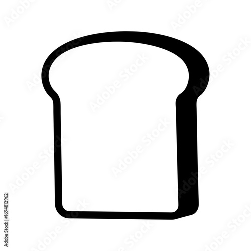 Isolated slice of bread vector illustration for bakery products and breakfast food design concept