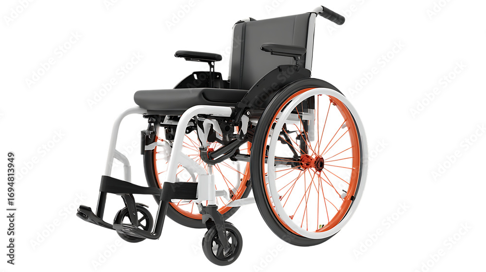 Fototapeta premium Wheelchair isolated on transparent background.