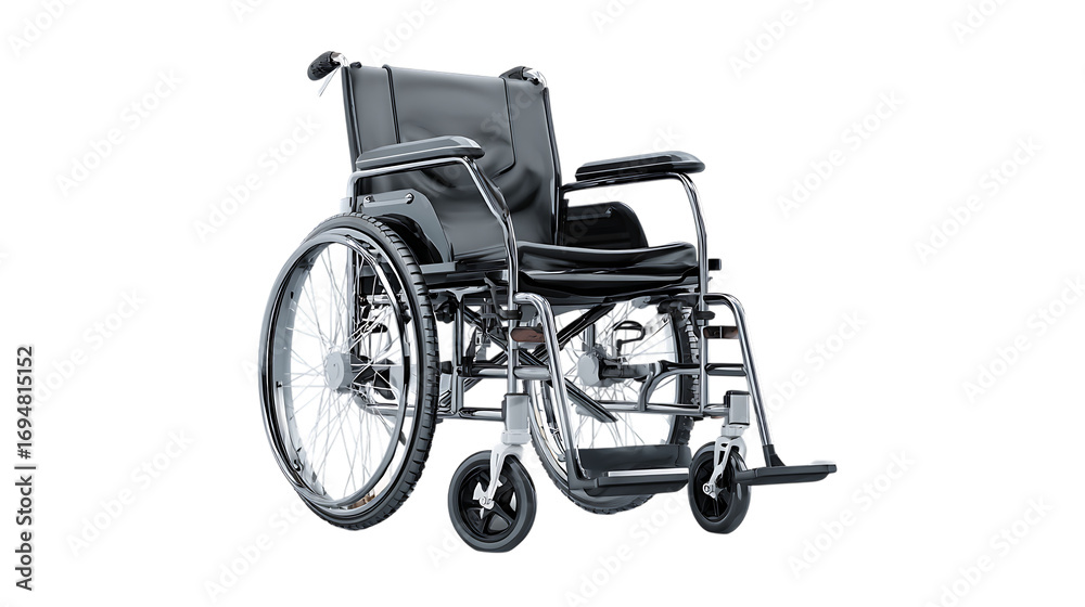 Fototapeta premium Wheelchair isolated on transparent background.
