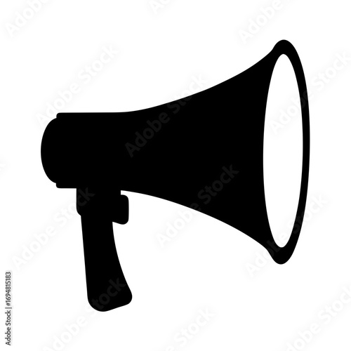 Megaphone bullhorn vector icon symbol for announcement promotion and communication loud speaker design