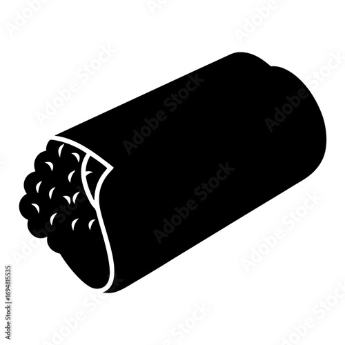 Delicious burrito vector illustration, mexican food, wrap, cuisine, fast food, lunch, dinner, snack