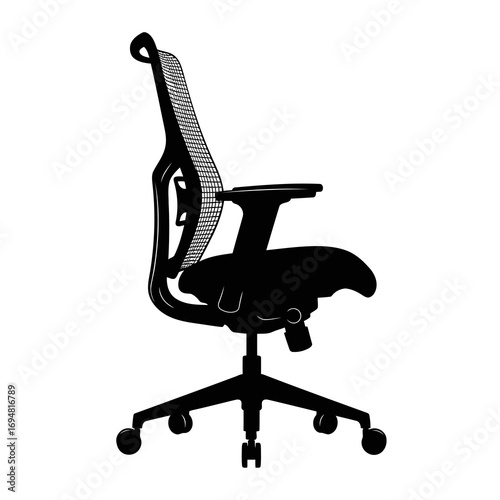 black leather chair